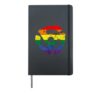 Vinyl LGBT Adapter Turntable Old School Music Lover Hardcover Journal, Black