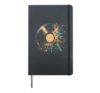 Vinyl Record Art Retro Sound Wave Audiophiles Hardcover Journal, Black