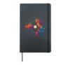 Vinyl Record Art Retro Sound Wave Audiophiles Hardcover Journal, Black