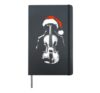 Violin Santa Hat - Vintage Instrument Classic Music Lover Hardcover Journal, Black