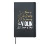 Violin Violinist There Is No Crying In Learning The Violin Hardcover Journal, Black