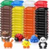 VioraWhite 100 Pcs Air Dry Clay Bulk Modeling Clay for Kids Lightweight Foam Modeling Clays DIY Molding Clays for Kids Adults Crafts Gifts School Project Supplies (Multicolored)