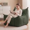 Vipbear Bean Bag Chair for Adults Teens, Comfty Lambswool Bean Bag Sofa