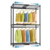 VIPEK X1 Expandable Clothes Rack Heavy Duty Adjustable Closet System Black