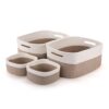VIRETH HAUS 4 Pack Storage Baskets for Shelves, 17"x13"x7.5" & 7"x7"x3.5"