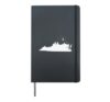 Virginia Map Outline with Skyline USA Hardcover Journal, Black