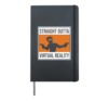 Virtual Reality Tshirt for a VR Gamer Hardcover Journal, Black