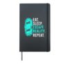 Virtual Reality Tshirt for a VR Gamer Hardcover Journal, Black