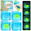 VISCOO 4 Pack Stress Cube -Glow in The Dark Sea Animal Inside Squishy Toys
