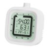 Visual timer for kids kitchen timer alarm clock countdown count-up 60 minutes shower room clock training manager time with digital thermometer hygrometer white