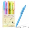 Vitoler Cute Gel Pens, 8 Pack 0.5mm Fine Point Pens with Fidget Quick Dry