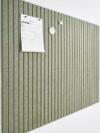 VIVELDA Felt Bulletin Board Tiles 48"x36" 12-Pack, Cork Board Alternative, OEKO-TEX Certified, NRC 0.95 Acoustic Wall Panels, Damage-Free Adhesive, Slatted Design, Home Office, Classroom (Khaki Green)