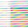 Vividcrate Three-color gradient rainbow pen spiral DIY painting glitter pastel pen set art creation gift(Pastel(6pieces))