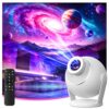 V JULES.V 3D Projector,Galaxy Projector with 60 HD 3D Dynamic Scenes,Bluetooth Speaker,Remote Control,1H/2H Timer,Backlit Button RGB Night Light,Star Projector for Bedroom,Living Room,Home Decor