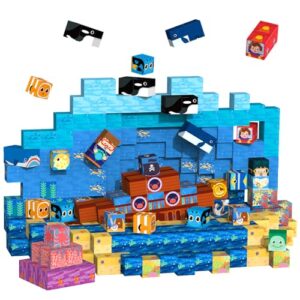 VNLINA Magnetic Building Blocks for Kids 154Pcs for Ages 3 4 5 6 7 8 9 10+