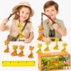 Vohying 8 PCS Catch Giraffe Game, Math Reel Capture Toys