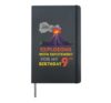 Volcanologist 9th Volcano Birthday Geologist Volcano Lover Hardcover Journal, Black