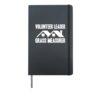 Volunteer Leader Grass Measurer HOA Board Member Lawn Hardcover Journal, Black