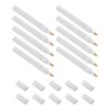 VOSAREA 10pcs Acrylic Paint Pens Empty Flat Head Fillable Marker Pen White