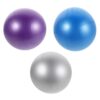 VOSAREA 3pcs 9.8" Compact Balance Training Ball Portable Anti-Burst PVC Pilates Exercise Ball for Fitness Routine and Pilates Workouts
