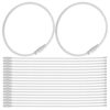 VOSAREA 51pcs Metal Cable Key Holder Wire Keychain with Screw Fasten Loop