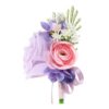 VOSAREA Purple Wedding Boutonniere Artificial Rose Cloth Pin for Ceremony
