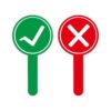 Voting Paddles Double Sided Red Green Response Signs for Classroom Games an