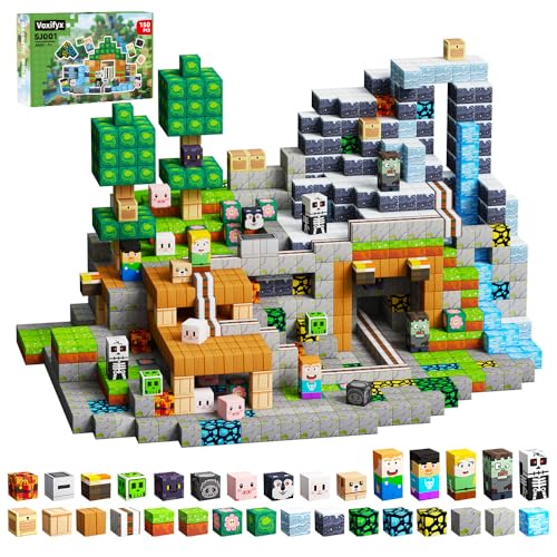 Voxifyx 150PCS Magnetic Building Blocks Set Toys, Kids Classroom Magnet Blocks Toy for Toddlers STEM Learning, Construction Stacking Toy for Kids Boys and Girls Christmas Birthday Gifts