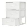 Vtopmart 3 Pack Stackable Closet Organizer, Plastic Frame & Fabric Drawers