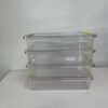 Vtopmart 4 Pack 6 Qt Plastic Storage Bins with Lids, Sensory Bins, Yellow