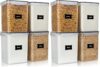 Vtopmart 5.2L Flour Sugar Storage Containers, 4 PCS, Black (Pack of 2)