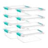 Vtopmart 8 Pack 3 Qt Clear Storage Bins with Lids for Building Blocks，Craft