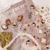 VUBPY Gold Retro Nail Art Stickers Boho Moon Sun Star Gems Nail Stickers for Nail Art 5D Embossed Self-Adhesive Lace Agate Nail Decals Retro Vintage Style for Women Manicure 1Sheet