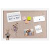 VUSIGN Linen Bulletin Board 30'' x 20'', White Cork Board for Walls, Fabric Pin Board with 10 Clear Push Pins, Vision Board for School, Home & Office