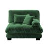 VUSVAB 47" Breathable Chenille Plush Bean Bag Chair, Plush Bean Bag Sofa with Sponge Padding, Bean Bag Lounger with Modular Structure for Living Area and Office Space, Green