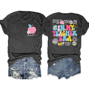 VVNTY Teacher Shirts Women: in My Teacher Era Shirt Preschool Teacher Life T Shirt Teachers Gift Tops