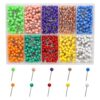 VwoYbai 1200 Pcs Multicolor Push Pins Map Tacks for Bulletin Boards