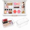VYNQVHC Expanding Drawer Organizers, Adjustable Clear Storage Bins，1pc-M