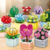 Vyridat Succulent Building Sets Potted Plant Brick Toy