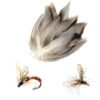 Vzuiwkfmr 100-Piece DIY Fly Tying Materials, Handpicked Finely Spotted Mallard Flank & Teal Duck Wing and Tail Plumage