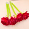 WAFEOGK 4PCS Cute Red Rose Flower Pen Office School Supplies Stationery Sweet Pretty Lovely Soft Gel