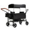 Wagon Stroller for 2 Kids,Adjustable Height Push/Pull Handle,Detachable and Movable Canopy,8" All-Terrain PU Wheels,Foldable Lightweight Frame,97L Large Capacity for Daily Walks,Camping&Grocery Runs