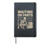 Waiting On Parts Funny Skeleton Auto Mechanic Technician Hardcover Journal, Black