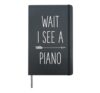 Wait I See A Piano Funny Pianos Shirt Kids Youth Hardcover Journal, Black