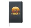 Wait I See A ROCK Funny Rock Hunting Geologist Retro Hardcover Journal, Black