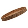 Wakauto Round Woven Tray, Natural Rattan Serving Tray for Table Decor