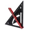 WALFRONT Aluminum Alloy Carpenter Square with Bidirectional Positioning Rod
