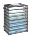 WALI Desk File Organizer, 9 Tier Desktop Paper Letter Tray Organizer with Handle, Office Desk Accessories & Workspace Organizers for Office, Home, School Supplies, 1 Pack, Black