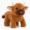 Walking Cow Plush Toy, Interactive Electronic Pet Plush Vaca Animal with Walking Motion Moo Sound, Soft Stuffed Cow Educational Gift for Toddler Kids Ages 3+ Boy Girl Preschool Birthday Holiday Brown