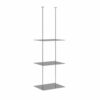 Wall-Mounted Floating Shelf Multi-Layer Storage Rack for Living Room Kitchen Bar - Stylish Silver Display Unit 40x25x120 cm for nizing and Decor.